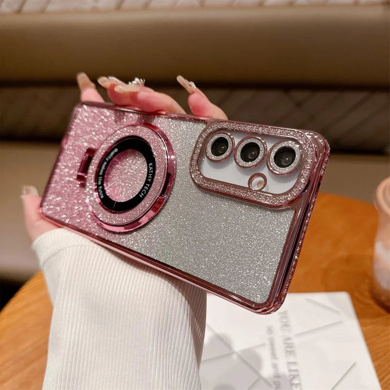 Samsung Galaxy - Diamond Glitter MagSafe Case with Stand