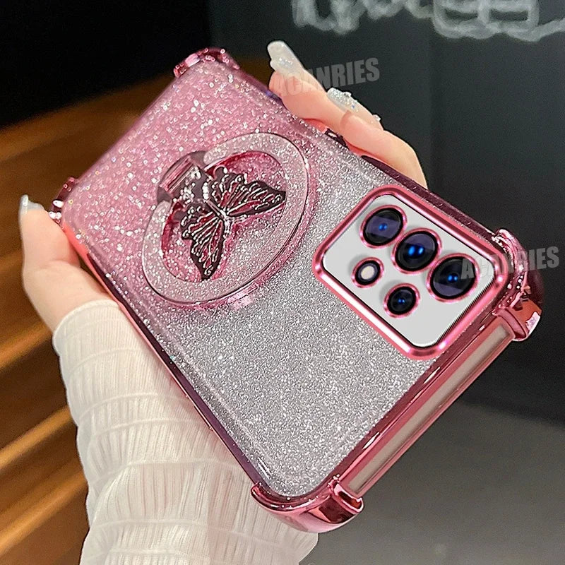 Samsung Galaxy - Glitter Butterfly Case
