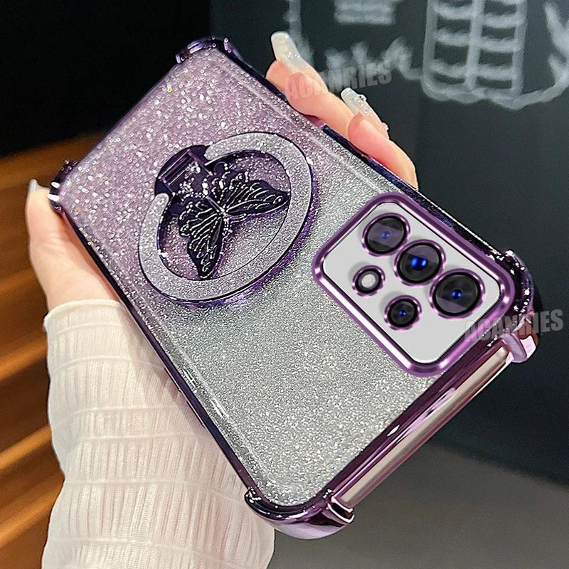 Samsung Galaxy - Glitter Butterfly Case