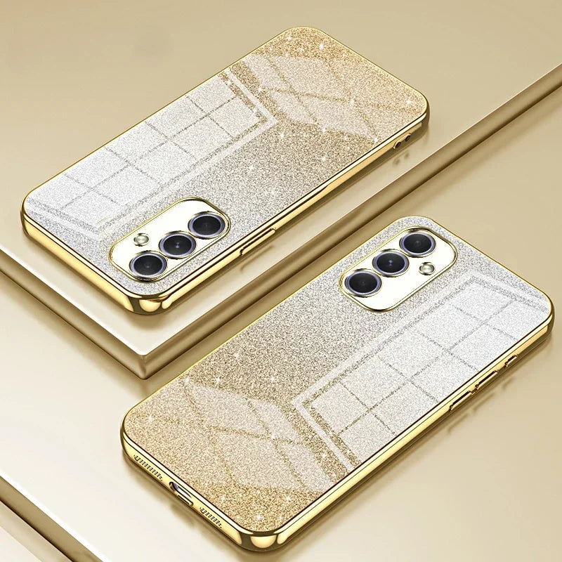 Samsung Galaxy - Glitter Case with Edge Lens Protection