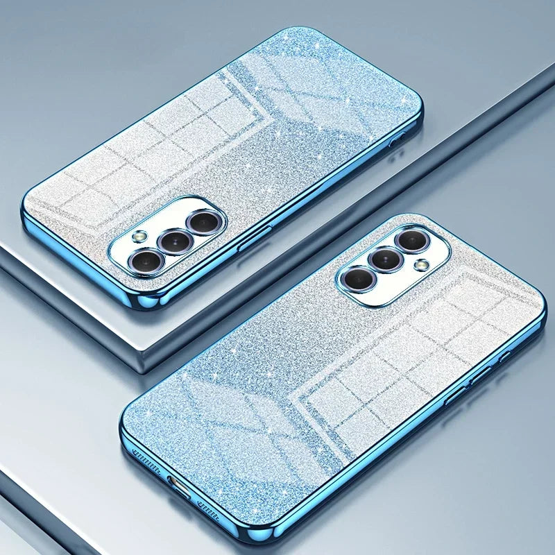 Samsung Galaxy - Glitter Case with Edge Lens Protection