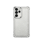 Samsung Galaxy - Glitter Plated Case in silver with a sparkling finish, clear raised camera lens guard, and reinforced bumper edges