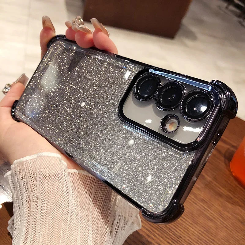Samsung Galaxy - Glitter Plated Case with Lens Protection