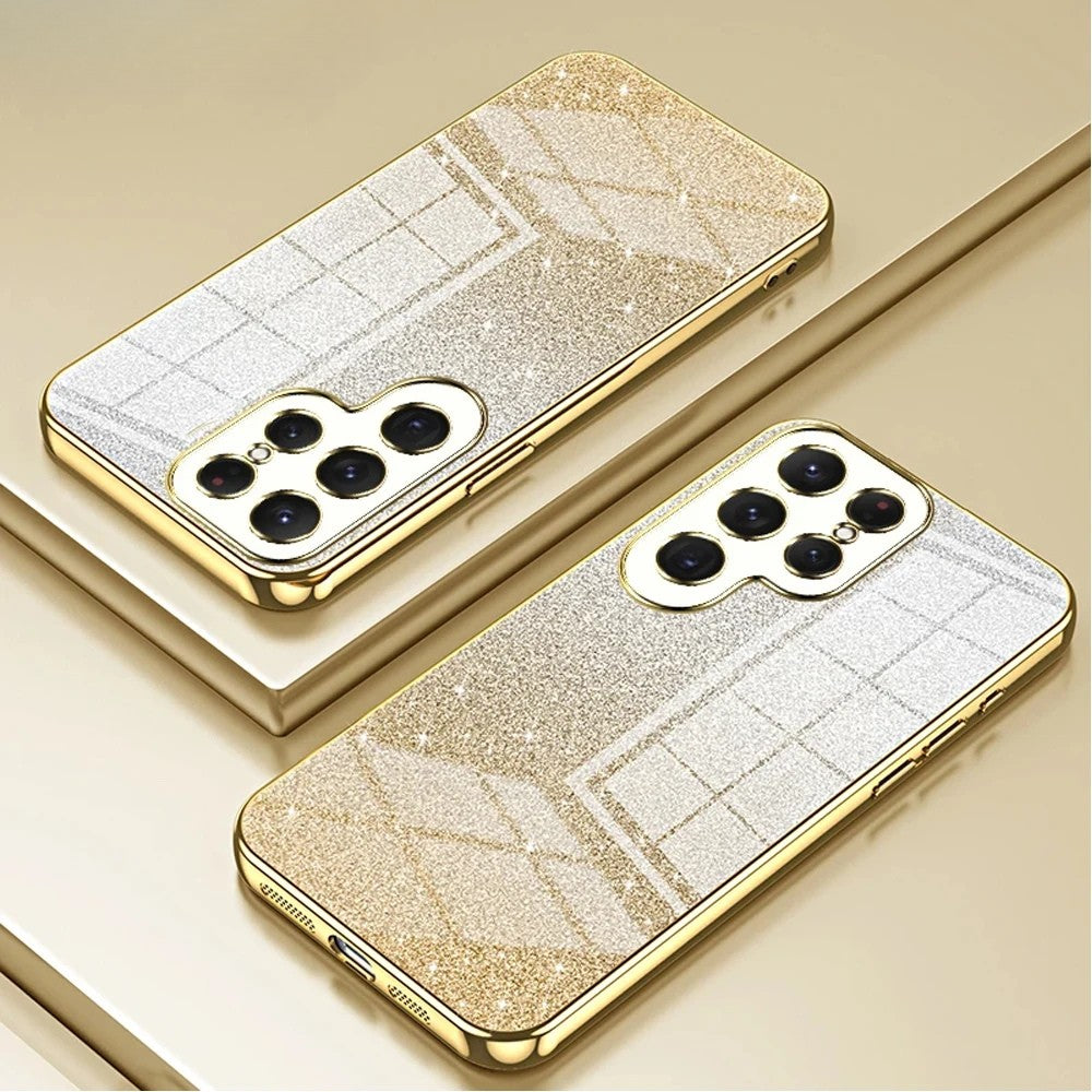 Samsung Galaxy - Glitter Plated Shockproof Silicone Case