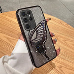 Samsung Galaxy - Glitter Plating Case with Butterfly Holder