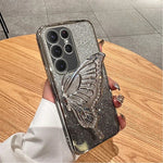 Samsung Galaxy - Glitter Plating Case with Butterfly Holder
