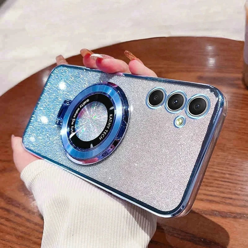 Samsung Galaxy - Gradient Glitter Case with Stand