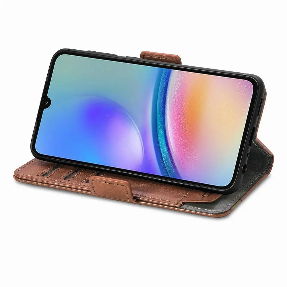 Samsung Galaxy - Leather Look Flip Wallet Case