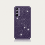 Samsung Galaxy - Luxury Bling case with a purple glitter finish, raised protective edges and a triple-camera cutout