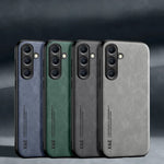 Samsung Galaxy - Luxury Leather Look Case With Magnetic Plate