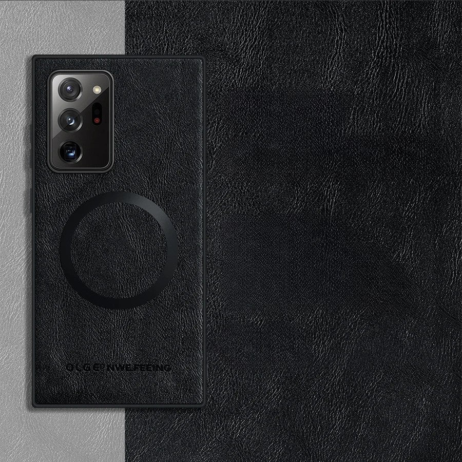 Samsung Galaxy - Luxury Leather Look Rugged Case