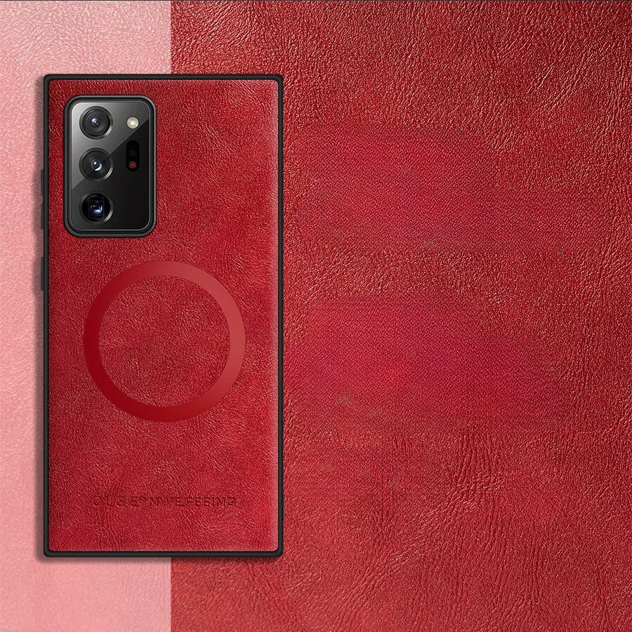 Samsung Galaxy - Luxury Leather Look Rugged Case