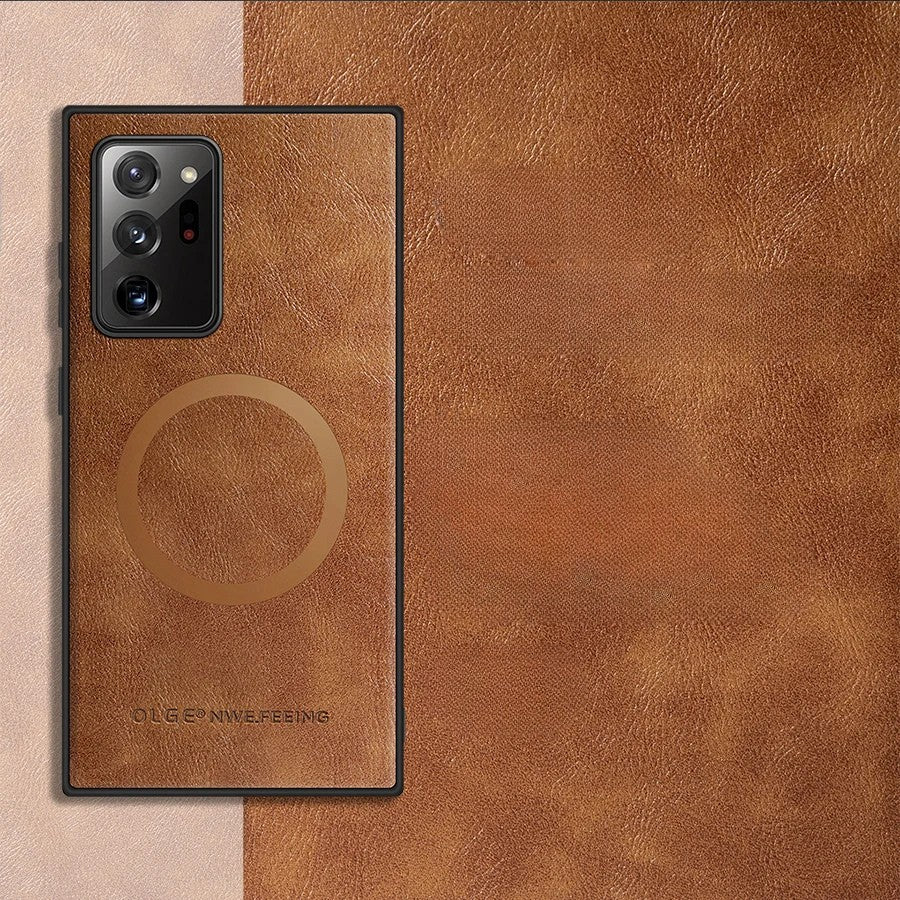 Samsung Galaxy - Luxury Leather Look Rugged Case
