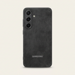 Samsung Galaxy - Luxury Sheepskin Case in dark grey with a soft, mottled suede-like texture and slim fit