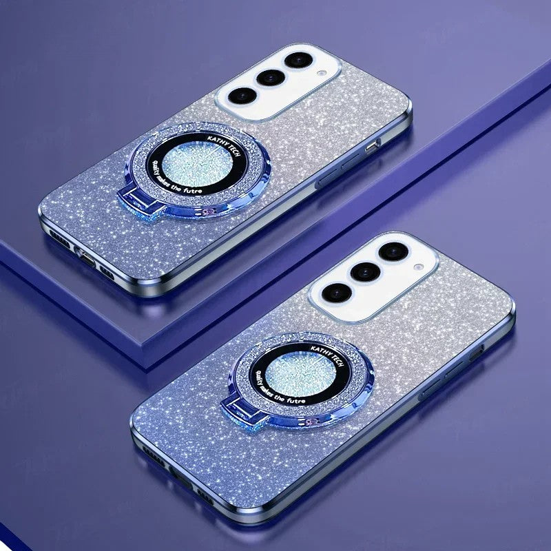 Samsung Galaxy - Magnetic Glitter Case with Stand