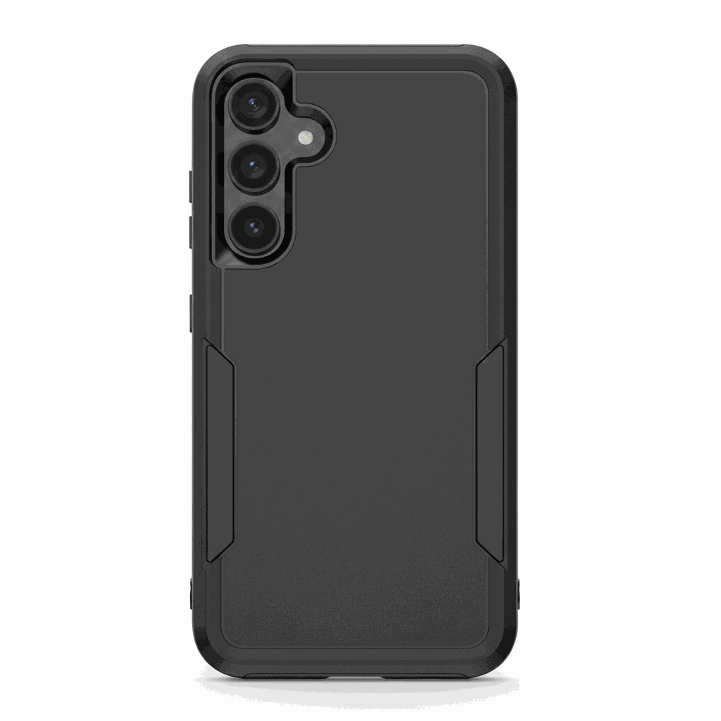 Samsung Galaxy - Military Grade Shockproof Case in black matte finish with rugged raised edges and triple-camera cutout