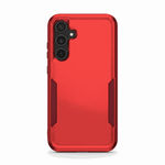 Samsung Galaxy - Military Grade Shockproof Case in red with a rugged matte finish, raised edges and triple-camera cutout