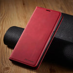 Samsung Galaxy - Premium Leather Look Wallet Case