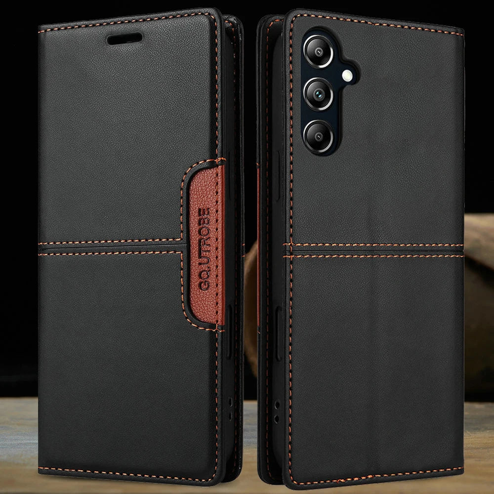 Samsung Galaxy - Premium Leather Look Wallet Case with Card Holder