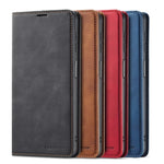 Samsung Galaxy - Premium Leather Look Wallet Case