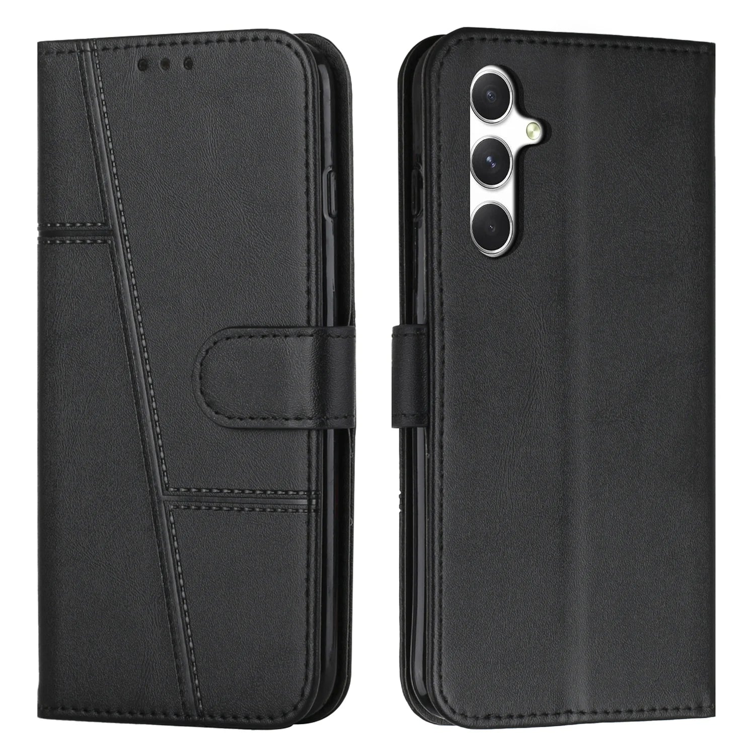 Samsung Galaxy - Prime Leather Look Flip Wallet Case