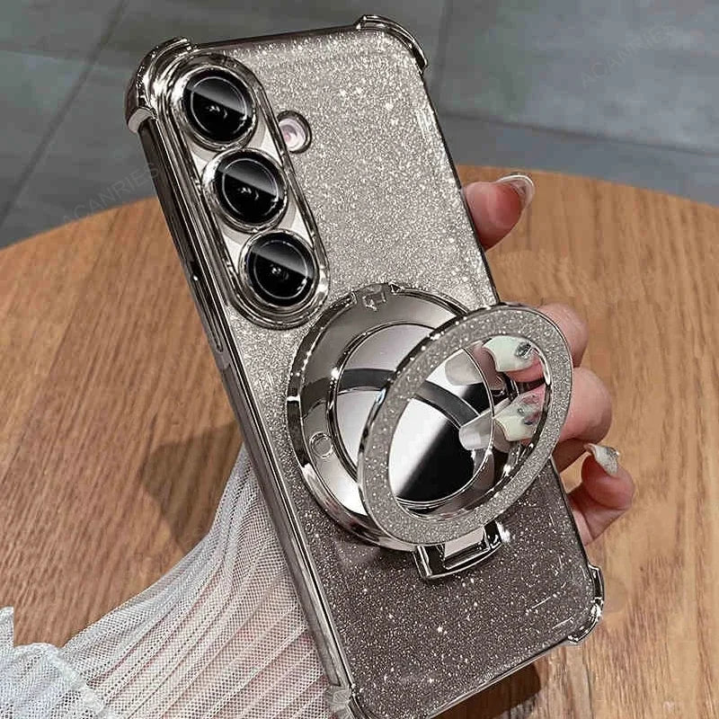 Samsung Galaxy - Shockproof Case with Mirror Kickstand