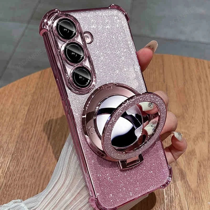 Samsung Galaxy - Shockproof Case with Mirror Kickstand