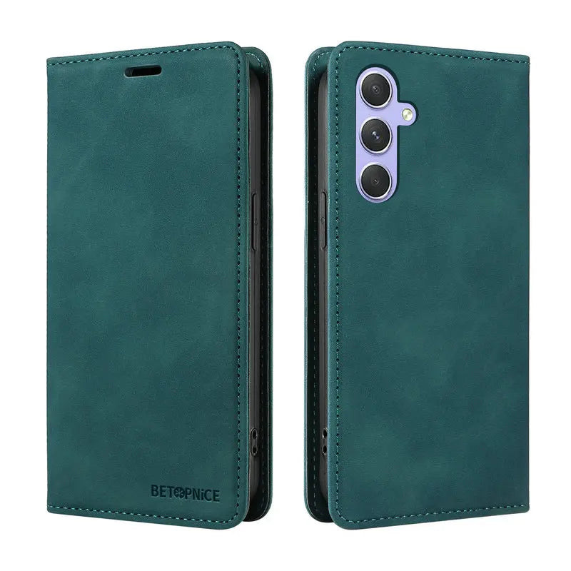 Samsung Galaxy - Stylish Leather Look Flip Case