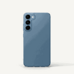 Samsung Galaxy - Ultra Thin silicone phone case in muted blue with a smooth matte finish and raised triple-camera edges