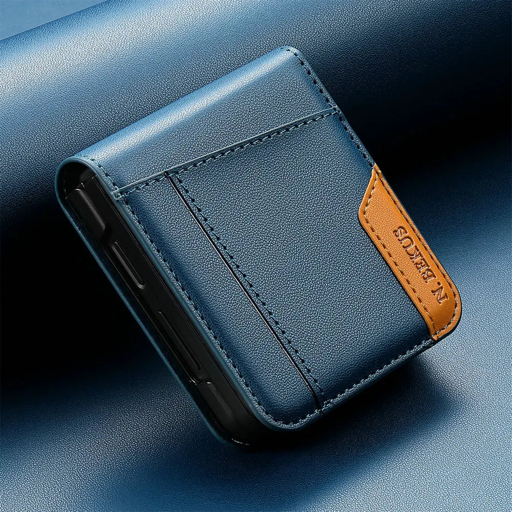 Samsung Galaxy Z Flip - Premium Leather Look Wallet Case