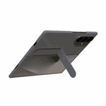 Samsung Galaxy Z Fold case in dark gray with a smooth plain finish, raised camera cutout, and foldable kickstand