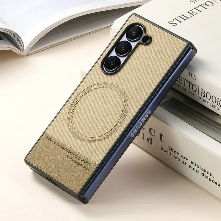 Samsung Galaxy Z Fold - Luxury Vegan Leather MagSafe Case