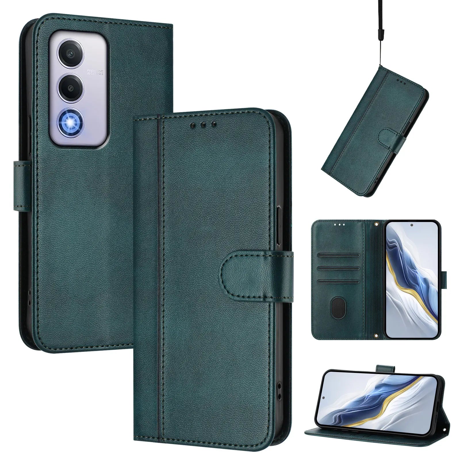 OPPO Vintage Wallet Flip Leather Case For A60 A40 A80 A5X