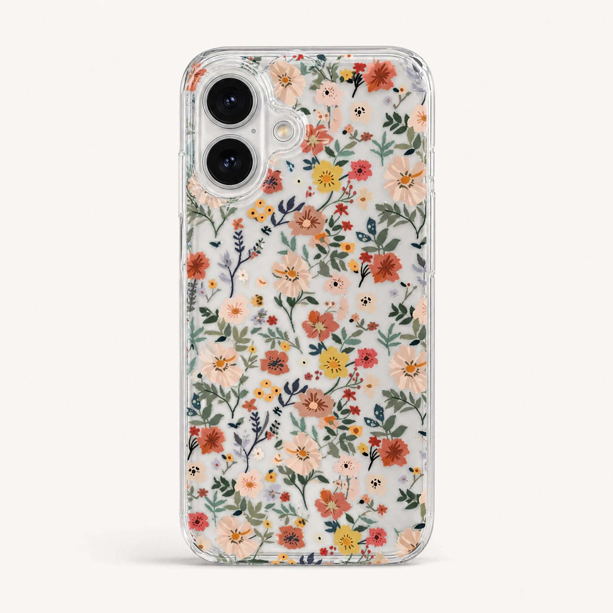 Xiaomi Expressive Fun Art Case in a clear material with a dense multicolour floral botanical print and precise camera cutouts