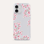Xiaomi Expressive Fun Art Case in clear plastic with pink cherry blossom branches and precise camera cutouts