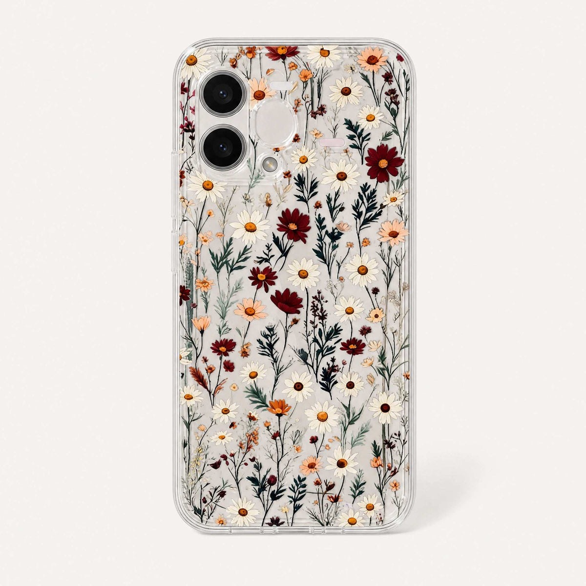 Xiaomi Expressive Fun Art Case with a clear flexible shell and dense multicolour wildflower botanical print