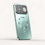 Xiaomi Frosted Magnetic Phone Case in pale aqua with a frosted back, circular magnetic ring and raised camera guard