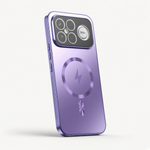 Xiaomi Frosted Magnetic Phone Case in purple with a frosted back, magnetic charging ring and raised camera protection