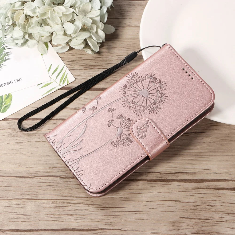 Xiaomi - Leather Look Flip Wallet Case Embossed