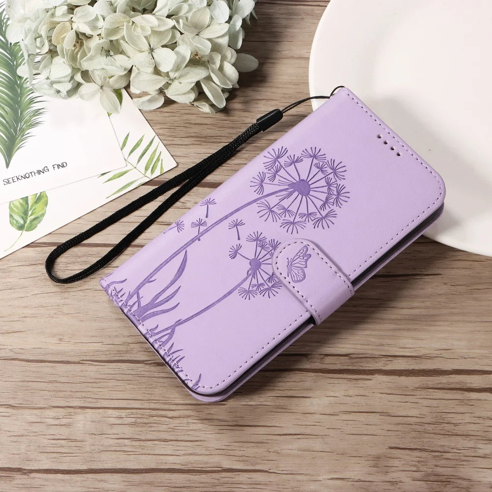 Xiaomi - Leather Look Flip Wallet Case Embossed
