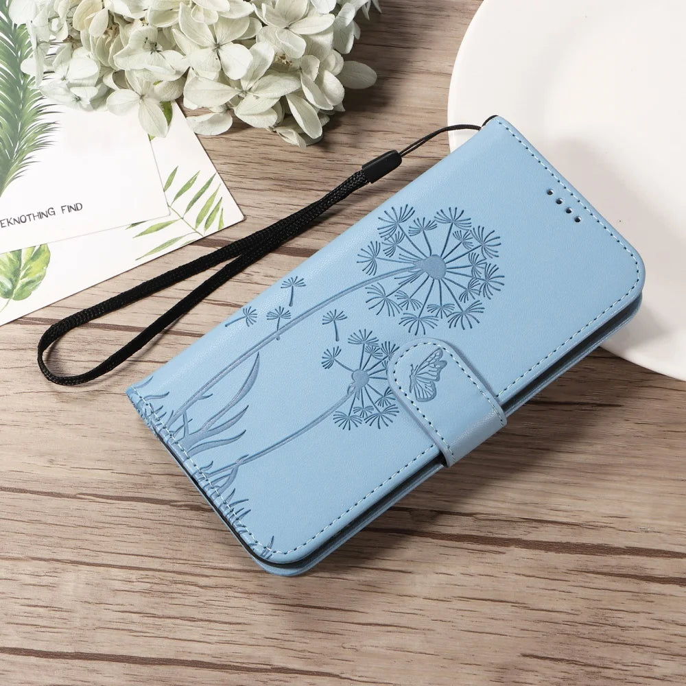Xiaomi - Leather Look Flip Wallet Case Embossed