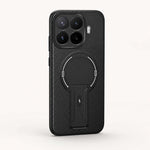 Xiaomi Magnetic Phone Case in black with a diagonal textured finish, circular magnetic ring and built-in kickstand
