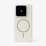 Xiaomi Magnetic Phone Case in pale cream with a smooth finish, grey magnetic ring and raised square camera surround