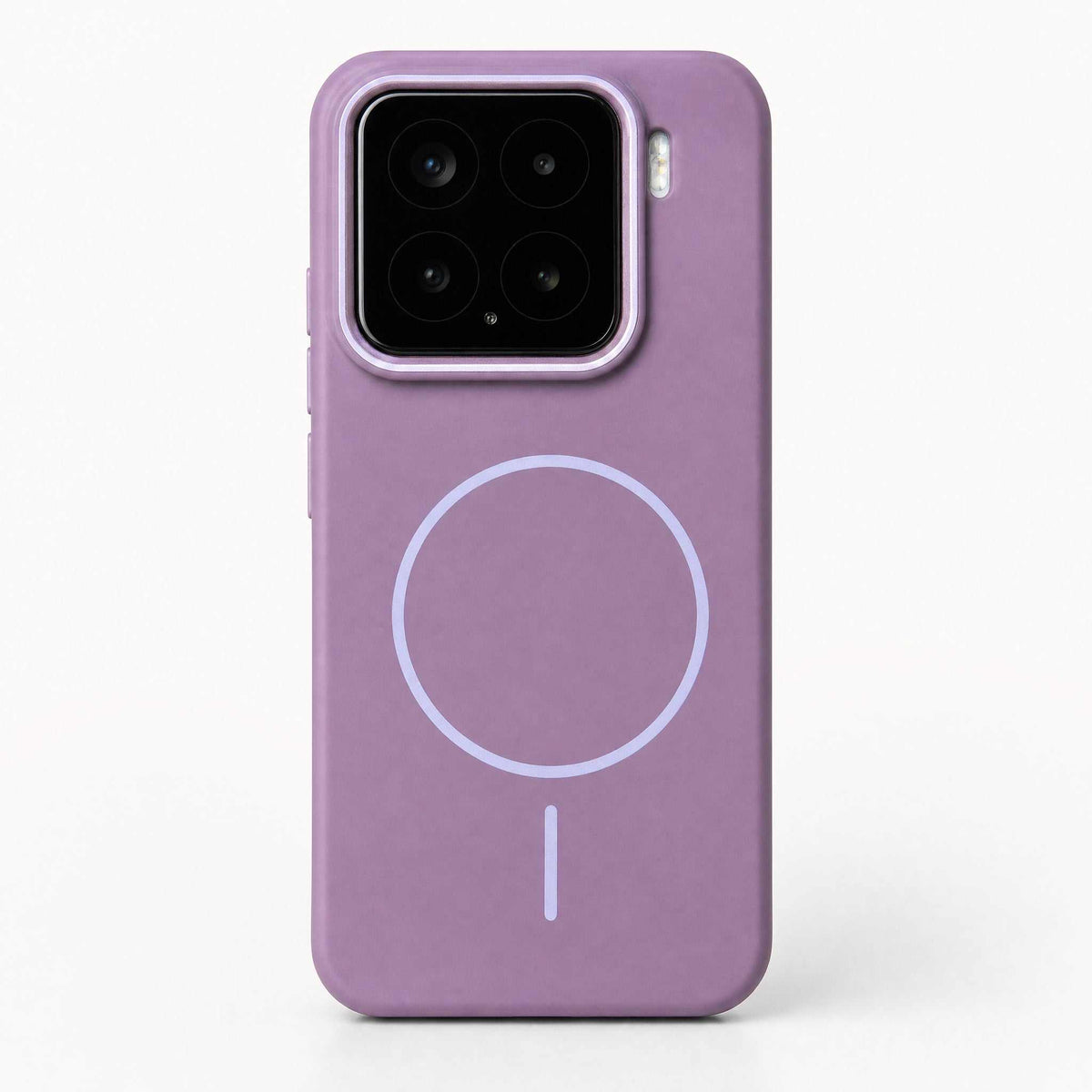 Xiaomi Magnetic Phone Case in matte purple with a smooth finish, pale magnetic ring and raised camera surround
