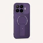 Xiaomi Magnetic Phone Case in purple with a diagonal textured finish, circular magnetic ring and built-in kickstand