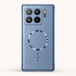 Xiaomi Magnetic Slim Phone Case in blue with a smooth matte finish, raised camera surround and circular magnetic ring