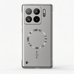 Xiaomi Magnetic Slim Phone Case in metallic grey with smooth finish, raised quad-camera surround and circular magnetic ring