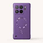 Xiaomi Magnetic Slim Phone Case in purple with a smooth soft-touch finish and raised circular magnetic ring