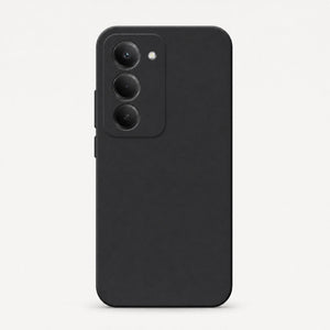 Xiaomi Redmi Shockproof case in matte black silicone with a smooth finish and raised triple-camera cutout