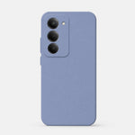Xiaomi Redmi Shockproof case in lavender blue liquid silicone with a smooth matte finish and raised triple-camera surround